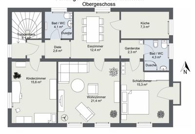 4-Zimmer Obergeschoss Wohnung in München-Lochhausen