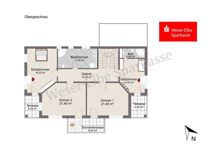 Grundriss Obergeschoss