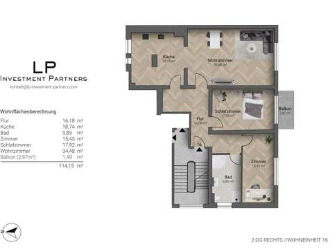 Cheapest 115 m² 3 Zimmer Wohnung