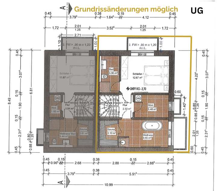 Grundriss UG Wohnung