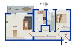 Sanierte, geräumige 2-Zimmer-Eigentumswohnung mit Balkon in begehrter Lage von Berlin-Wilmersdorf – Die vollständige Adresse der Immobilie erhältst du vom Anbieter., 10713 Wilmersdorf, Berlin – Vorschaubild 6