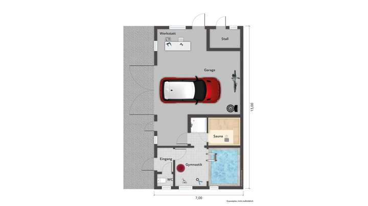 Grundriss Beigebäude