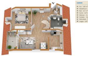 Gepflegte 4-Zimmer-Maisonette mit Loggia in Reinheim – Wohnen auf zwei Ebenen – Die vollständige Adresse der Immobilie erhältst du vom Anbieter., 64354 Reinheim – Vorschaubild 32