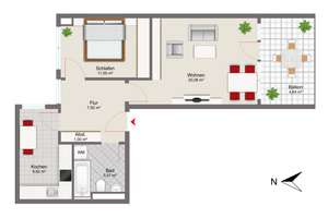 Renovierungsbedürftige 2-Zimmer-Wohnung mit sonniger Süd-Loggia – Die vollständige Adresse der Immobilie erhältst du vom Anbieter., 81673 Josephsburg, München – Vorschaubild 11