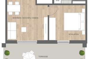 Weitsicht zahlt sich aus - großzügige Terrasse in Südausrichtung – Leopoldstraße 202a, 80804 Neufreimann, München – Vorschaubild 6