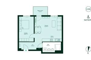 2-Zimmer-Wohnung mit Balkon in Südausrichtung – Lilli-Marx-Straße 24, 40597 Benrath, Düsseldorf – Vorschaubild 5