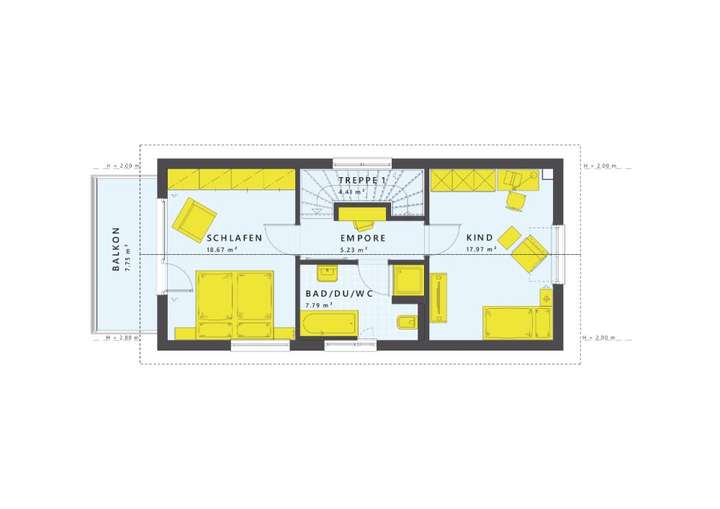 Grundriss Obergeschoss