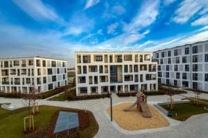 Stylische 1.5 Zimmer Neubauwohnung, große Loggia, teilmöbliert – Leinweberweg 36, 81249 Lochhausen, München – Vorschaubild 5