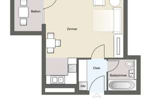 Charmante 1-Zimmer-Wohnung mit Loggia in begehrter Leipziger Wohnlage – Die vollständige Adresse der Immobilie erhältst du vom Anbieter., 4229 Plagwitz, Leipzig – Vorschaubild 7