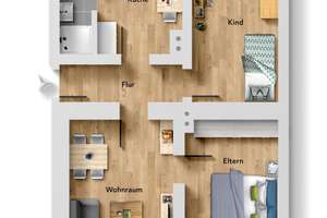 Kapitalanlage mit Zukunft: 3-Zimmer-Wohnung nahe Uni-Klinik-Grombühl – 97080 Grombühl, Würzburg – Vorschaubild 2