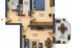 Vermietete Kapitalanlage in Dresden | 4,6 % Rendite | Balkon | Stellplatz | provisionsfrei – Franz-Latzel-Straße 4, 1257 Leuben (Stadtteil), Dresden – Vorschaubild 5