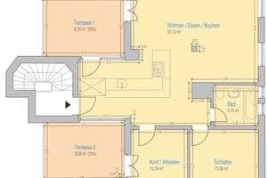 Traumwohnung mit zwei großen Dachterrassen nur 10-Gehminuten von der U- und S-Bahn entfernt – Die vollständige Adresse der Immobilie erhältst du vom Anbieter., 81825 Gartenstadt Trudering, München – Vorschaubild 62