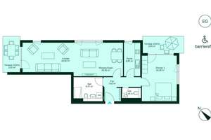 Barrierefreie Erdgeschosswohnung mit zwei Terrassen, Lounge und Garten – Wiltbergstraße 100 Haus 53, 13125 Buch, Berlin – Vorschaubild 8