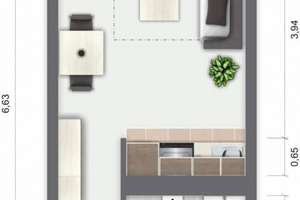 Wohnung für Studenten + Azubis + Berufspendler in Gera – Eiselstraße 113/510, 7548 Debschwitz, Gera – Vorschaubild 2