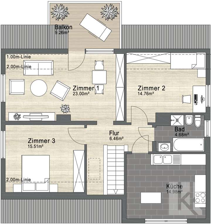Grundriss Obergeschoss
