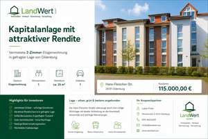 Langzeit vermietet. attraktive Kapitalanlage: 2 Zimmer 
auf ca. 35 m².