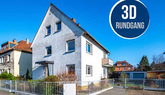 Bild von Hanau-Musikerviertel: Modernisierungsbedürftiges Ein- / Zweifamilienhaus mit  Garten in bester Lage