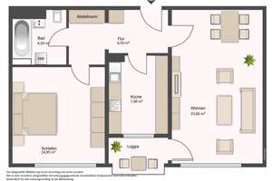 Große 2-Zimmer-Wohnung mit tollem Ausblick in Darmstadt-Kranichstein – Pfannmüllerweg 42, 64289 Kranichstein, Darmstadt – Vorschaubild 4