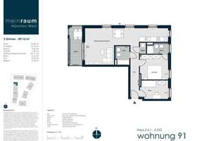 Moderne 3-Zimmer-Wohnung mit Süd-West Balkon – Die vollständige Adresse der Immobilie erhältst du vom Anbieter., 81249 Lochhausen, München – Vorschaubild 14