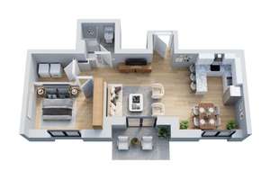 2-Zimmer-Wohnung mit Garten und Terrasse mitten in Plön – Die vollständige Adresse der Immobilie erhältst du vom Anbieter., 24306 Plön – Vorschaubild 4