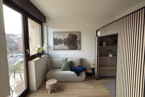 exkl. 1-Zimmer-Apartment im Japandi-Style mit Balkon, TG-Stellplatz & cleverem Raumwunder befristet – Friedrichstraße 47, 97082 Zellerau, Würzburg – Vorschaubild 1
