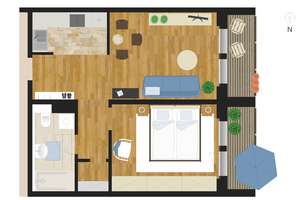 Barrierearme 2 Raumwohnung mit toller Aussicht - WE85