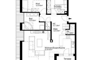 AIGNER - Lichtdurchflutete Dachgeschosswohnung mit Galerie in Waldtrudering – Die vollständige Adresse der Immobilie erhältst du vom Anbieter., 81827 Waldtrudering, München – Vorschaubild 11