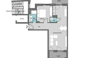 Moderne Neubau-2-Zimmer-Wohnung mit Loggia und EBK in zentraler Lage – Kreuzstraße 21, 4103 Zentrum-Ost, Leipzig – Vorschaubild 7