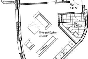 Wohnglück - praktische 2-Zimmer-Wohnung mit EBK und Balkon – Prager Straße 12 a, 4103 Zentrum-Südost, Leipzig – Vorschaubild 8