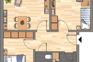 Attraktive 3-Zimmer-Etagenwohnung in Braunschweig mit vielseitigem Ambiente – Warnowstraße 10, 38120 Weststadt, Braunschweig – Vorschaubild 2