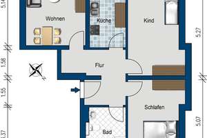 Super Wohnung mit hochwertiger Ausstattung ++ Fußbodenheizung und Echtholzparkett inclusive!! – Steinstr. 160, 14480 Am Stern, Potsdam – Vorschaubild 2