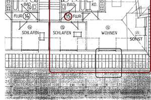 Freundliche helle 3-Zimmer-DG-Wohnung, sonniger Dach-Balkon hinter der Residenz – Sankt-Benedikt-Straße 11, 97072 Altstadt, Würzburg – Vorschaubild 3