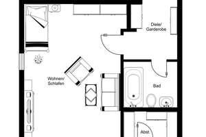 Stilvoll wohnen in Nymphenburg – Hochwertig möbliertes Apartment incl. Tiefgaragenstellplatz – Die vollständige Adresse der Immobilie erhältst du vom Anbieter., 80639 Nymphenburg, München – Vorschaubild 12