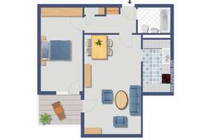 Ruhige Oase in der Stadt!  2 ZKB / Balkon / Tiefgarage. Toplage an der Kahnfahrt.  * Frei * – Oblatterwallstrasse 36 a, 86153 Jakobervorstadt-Nord, Augsburg – Vorschaubild 11