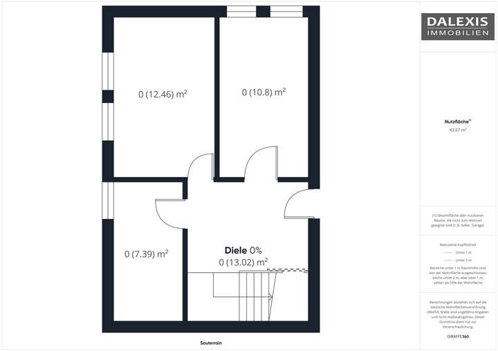 Grundriss Souterrain