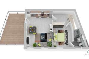 Just Immotions | Lichtdurchflutete 2-Zimmer-Wohnung mit Bad en Suite und separatem Zugang! – Die vollständige Adresse der Immobilie erhältst du vom Anbieter., 86152 Stadtjägerviertel, Augsburg – Vorschaubild 14