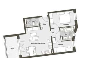 Erstbezug: Hochwertige 3-Zimmer-Wohnung mit 2 Bädern, West-Loggia & TG-Stellplatz in Darmstadt Mitte – Donnersbergering 8, 64295 Mitte, Darmstadt – Vorschaubild 6