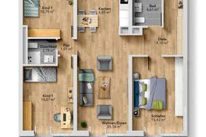 +++Provisionfrei+++ 1.	Attraktive 4-Zimmer-Wohnung im Freiburger Rieselfeld – 79111 Rieselfeld, Freiburg im Breisgau – Vorschaubild 6