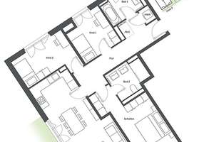 4-Zi.-Gartenwhg. mit offener Küche, Tageslichtbad, sep. Duschbad, eigenem HWR und Terrasse – Schmetterlingsstraße 1, 85551 Kirchheim bei München – Vorschaubild 4
