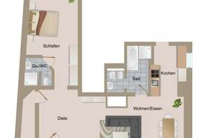 Möblierte Wohnung mit 2 Bädern & flexiblem Zugang in Augsburg! TG-Stellplätze optional! – Die vollständige Adresse der Immobilie erhältst du vom Anbieter., 86150 Lechviertel, östl. Ulrichsviertel, Augsburg – Vorschaubild 15
