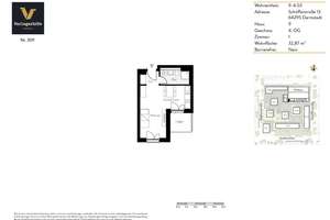 Modernes Wohnen! 1-Zimmer-Apartment mit gemütlicher Loggia – Schöfferstraße 13, 64295 Darmstadt-West, Darmstadt – Vorschaubild 9