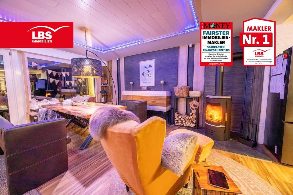 Immobilie in Fröndenberg/Ruhr - Chic und praktisch: Bungalow mit befahrbarem Keller + 2  Büros/Wohnungen - Bild 0