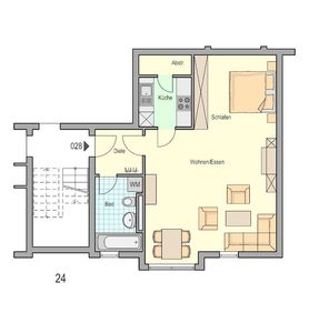 Frisch sanierte 1,5 Zimmer Souterrain-Wohnung in Backnang