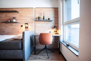 Gym & Rooftop Terrasse - Einzimmerwohnung in Schoppershof