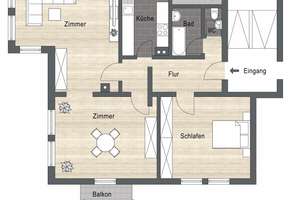 City-Juwel: helle 3-Zimmer-Wohnung mit Balkon + Loggia, top Infrastruktur nahe Bahnhof ! – Die vollständige Adresse der Immobilie erhältst du vom Anbieter., 70191 Relenberg, Stuttgart – Vorschaubild 14