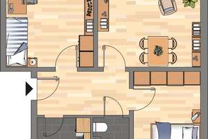 3-Zimmer-Wohnung in Braunschweig Weststadt – Emsstraße 37, 38120 Weststadt, Braunschweig – Vorschaubild 2