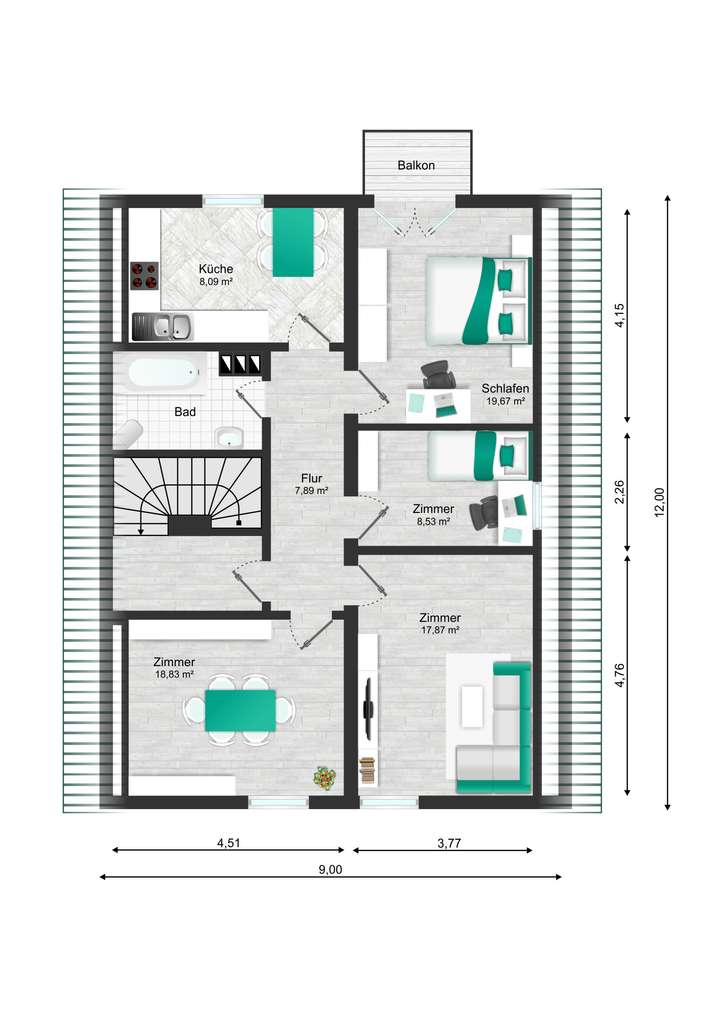 Grundriss Dachgeschoss