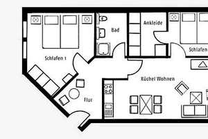 charmantes gut geschnittenes 3-Zi Appartement in Top Lage zum Strand und ruhiger Terrasse im Grünen  – Dollahner Str. 55, 18609 Binz – Vorschaubild 11