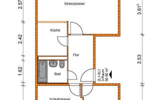 Provisionsfrei: Attraktive 3-Raumwohnung mit Balkon