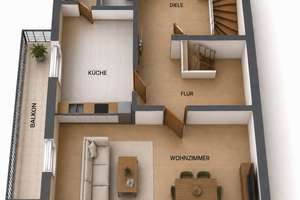 Maisonette-Wohnung mit eigenem Hauseingang und Fernblick in Würzburg-Unterdürrbach + eigener Garten – Die vollständige Adresse der Immobilie erhältst du vom Anbieter., 97080 Dürrbachtal, Würzburg – Vorschaubild 7